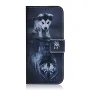 Wolf and Dog Pattern Coloured Drawing Horizontal Flip Leather Case for Huawei Y7 Prime (2019) / Y7 Pro (2019) / Enjoy 9, with Holder & Card Slots & Wallet
