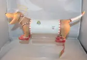 Dept 56 Patience Brewster Dachshund In Scenic Suit Christmas Krinkles 13" - OOB