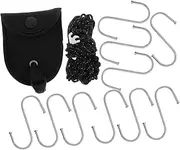 BESPORTBLE 1 Set Portable Clothesline Set Tent Cords Laundry Clothesline Camping Rope Hanging Hook Windproof Clothes Line Outdoor Camping Hanging Type Heavy Duty Bungee Cords Stainless Steel