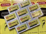 100 CT FEATHER HI-STAINLESS DOUBLE EDGE DE RAZOR BLADES HAIR REMOVER JAPAN MADE