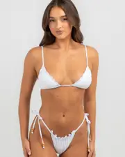 [Topanga] Topanga Women's James Triangle Bikini Top in White Size 12 12 White