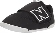 [New Balance] Baby Boys New-B V1 Hook and Loop Sneaker, Black/White, 2 Wide Infant
