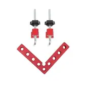 One set of Red Aluminium Alloy 90 Degree positioning squares Right Angle Clam...