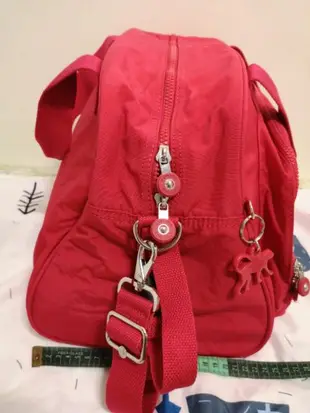 Kipling熱情桃紅手提/側背包（可當旅行袋、媽媽包）