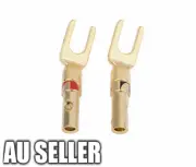 Gold Plated Banana Plugs Audio Jack Speaker Wire Cable Screw Connector 4mm NEW