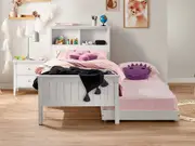 Durham Feature Bed Frame With Trundle - King Single / White