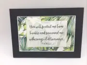 New Handmade 5x7 (Matted 4x6) Religious Scripture Inspirational Free Ship 186