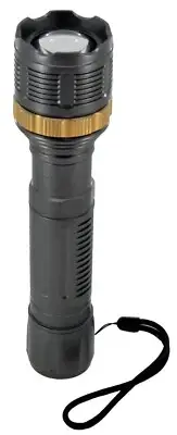 Aluminium Alloy LED Torch 1 Watt with Zoom 200 Lumen 100 Meter Range 2 D Battery
