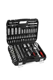 94 Piece Tools For Mechanics,Metric And Standard 1/4,1/2 Socket Set,And