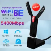USB 3.0 Wireless Adapter 2.4GHz/5GHz/6GHz Wi-Fi Booster with High Gain Antenne