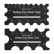 2Pcs Wooden Safety Eyes Sizer Tool, 4~32Mm Diameter Measuring Ruler, Crochet Too