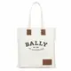 [二手] 【BALLY】Crystalia Tote 中款 帆布 托特包 米色