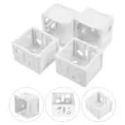 4 Pcs Shutter Bracket White Blinds Brackets for Mini Venetian Parts Travel