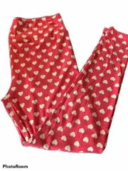 NEW RELEASE Lularoe Love Stories Valentine Leggings OS One Size White Heart 0-10