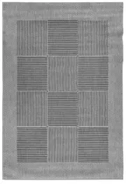 Abella Black Grey Checkers Indoor Outdoor Non-Slip Flatwoven Rug - 5 Sizes