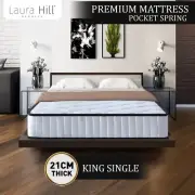 Laura Hill King Single Size Mattress Pocket Spring High Density Foam for Bed KS