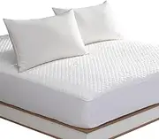 King Size Waterproof Mattress Protector Rayon from Bamboo Cooling Fitted Mattress Pad Cover with Deep Pocket Up to 18''
