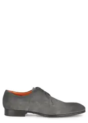 Santoni Simon Grey Suede Derby Shoes - 11 11