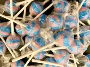 ORIGINAL GOURMET "MINI" LOLLIPOPS Suckers Individual Pops{COTTON CANDY- 36 POPS}