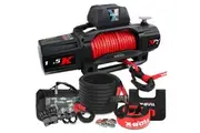 X-BULL 4WD Recovery Kit Kinetic Recovery Rope With 14500LBS Electric Winch 12V Winch 4WD 4X4 Offroad