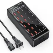 USB Charger, USB C Charger Block, 100W (20A) 24 Port Multiple USB Charger Sta...