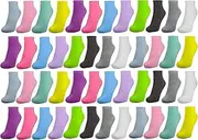 [Gelante] 48-Pack Women's Ankle Socks, Comfortable Lightweight Breathable Athletic Bulk Pack Wholesale