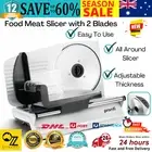 Electric Deli Meat Food Slicer 200W Bread Cheese Vegetable Ham Cutter Machine AU