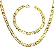 [AERNJTSWTTY] New 2026 African Jewelry Set Width 8Mm Stainless Steel Long 50Cm 55Cm 60Cm Chains Bracelets Sets Cuban Link Fashion Trendy Accessories Creative Gift