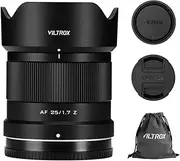 Viltrox AF 25mm F1.7 Large Aperture Prime Lens Compatible with Nikon Z Mount Camera Zfc Z50 Z5 Z6 Z7 Z8 Z9 Z7 Z50II Z6II Z30 ZF