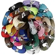 Waxed Cord Tear-Resistant Polyester Yarn 1 mm (Pack of 30) Colourful Wax Yarn Set 10 m - Tear-Resistant Yarn for Making Anklets & Necklaces, Macrame Bracelets, Plant Hangers