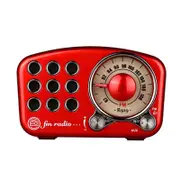 Nevenka Retro Classic Style Bluetooth Speaker FM Radio with Strong Bass-Red