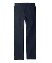 Nautica Kids Husky Flat Front Adjustable Waist Pants Navy Size 16 1933