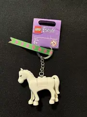 LEGO FRIENDS WHITE HORSE MINIFIGURE KEYCHAIN BRAND NEW WITH TAG