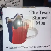 The Texas Shaped Coffee Mug. Which Side Of Texas Do You Drink From?