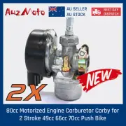 Two carburettor carby 2stroke 49cc 66cc 70cc 80cc engine kit motorized push bike