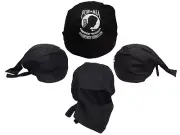 Pow Mia You Are Not Forgotten Black Embroidered Doo Rag Skull Cap