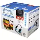 Sistema Leak Proof BPA Free Food Storage Lunch Box Container Safe 14 Piece Pack