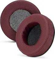 BRAINWAVZ XL Large Replacement Memory Foam Earpads - Suitable for Many Other Large Over The Ear Headphones - Sennheiser, AKG, HifiMan, ATH, Philips, Fostex, Sony (Perforated Red)