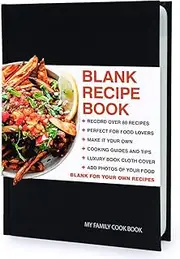 Suck UK My Family Cookbook Recipe Journal, Black