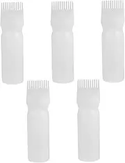 LIFKOME 5pcs Hair Dyeing Bottles with Graduated Scale Root Comb Applicator for Even Hair Color Distribution and Lightweight for Home Salon Travel Use