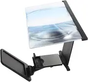 TEHAUX Phone Screen Magnifier Phone Stand Bracket Desktop Phone Holder Cell Phone Kickstand Cell Phone Cradles Portable Phone Stand Mobile Stand Projection Amplifier Support Black Plastic