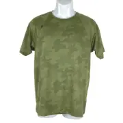 Rhone Reign Camo Performance T-shirt Men's Small Olivine Grid Green NWT MT-259