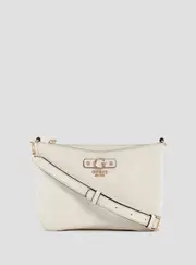 GUESS Women's White Gerty Crossbody Bag One Size