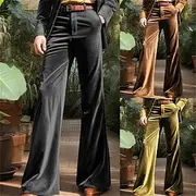 Retro Vintage 1970s Trousers Bell Bottom Pants Hippie Disco Men's Halloween Carnival Performance Party Dailywear Adults' Pants