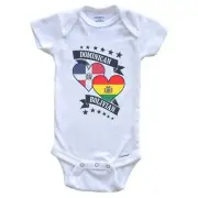 Dominican Bolivian Heart Flags Dominican Republic Bolivia Baby Bodysuit