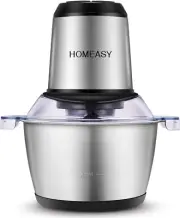Meat Grinder Electric, Food Processor 2L Stainless Steel Meat Blender Food Chop