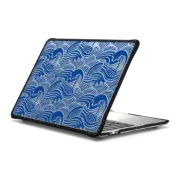 MacBook Pro 13-inch (M1 / M2 / Intel) Impact Case Japanese blue waves pattern - clear