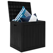 Costway 118L Large Outdoor Storage Box Anti-UV Container Organizer Toy Tools Shed Indoor Garden w/Built-in Handle Black