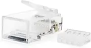 RJ45 Cat.6 8 Wire Connector (100 Units/Bag) - Ideal for Ethernet Networks and High Speed Connections.