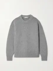 [The Row] The Row - Essentials Ophelia Oversized Wool And Cashmere-blend Sweater - Gray - small small Gray